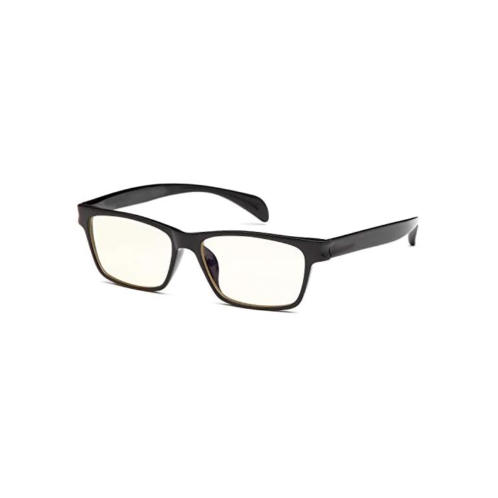 Gamma Ray Computer Blue Light Blocking Gaming Reading Glasses w/Amber Tint and Anti Glare UV Digital Eyestrain