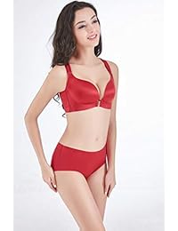 Sujetador push up para mujer con cierre frontal de copa delgada sin alambre, para copa B C