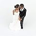 LaHomey Cake Wedding Topper, African American Wedding Anniversary Bride and Groom Resin Cake Topper Figurine