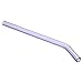 GINOVO 200mm 10mm Reusable Bent Glass Drinking Straws, Set of 6 with 3 Cleaning Brushes, Multi Color - Green, Orange, Purple, Pink, Grey, Blue