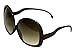 Women's Designer Style Vintage Oversized Sunglasses-Assorted Brands (XL Black Gloss)