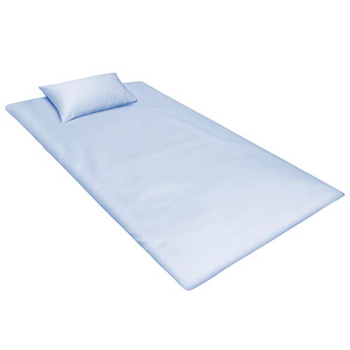 フラットシーツ シングル 高級綿100％ サテン織り 300本高密度生地 選べる9色 洗える 防ダニ 抗菌 防臭 ホテル品質 滑らか 柔らかい 150×250cm ライトブルー