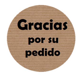 100 Kraft Adhesive Labels for Your Orders 'Thank You for Your Order'.