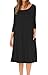 MOLERANI Women's 3/4 Sleeve A-line and Flare Midi Long Dress with Pockets
