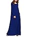Kidsform Women's Maxi Dress Long Sleeve Casual Loose Kaftan Party Long Dress With Pocket