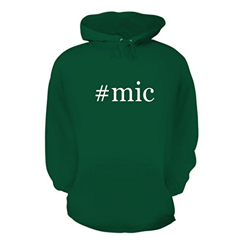 #mic - A Nice Hashtag Men's Hoodie Hooded Sweatshirt, Green, Large