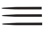 STEEL BLACK 43mm (1 21/16th) STEEL TIP DART REPLACEMENT POINTS - 1 Set (3 points)