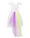 JerrisApparel Girls Unicorn Rainbow Costume Dress Halloween Party Tutu Dress (4T, Rainbow Color)