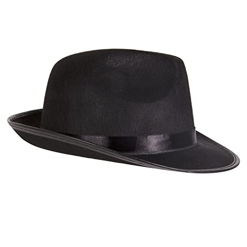Amazon Black Leather Trilby Hat Kangaroo Black Fedora Hats For