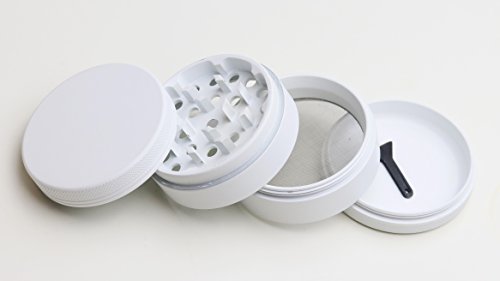 Soft Matte White 2.5 inch Grinder | Smooth Grind and Feel | Magnetic Lid