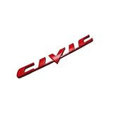 B260-R Red Car Styling Accessories Chromed Emblem Badge Decal Sticker HONDA CIVIC
