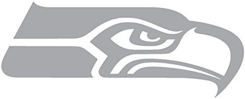 SEATTLE SEAHAWKS Vinyl Sticker Decal (3" x 1.2", Silver)