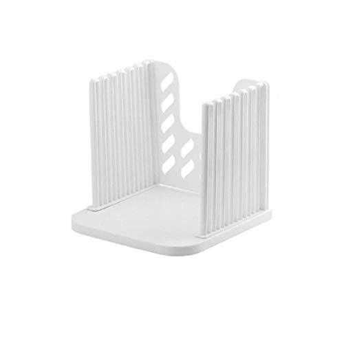 Plastic Handed Foldable Bread Cutter - Adjustable Toast Slicer for Homemade Bread Bagel Loaf Sandwich White