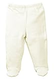 DorDor & GorGor Organic Baby Footed Pajamas Pants, Dye Free, 100% Cotton, 9-12 Months, Beige