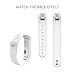 AK C-113 Fitbit Alta Bands, Replacement with Metal Clasp, Small, White