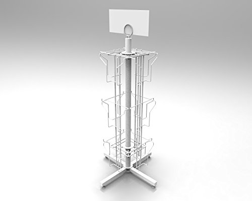 image for FixtureDisplays 12 Vertical Pockets White Display, Greeting Post Card 