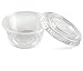 300-Pack Plastic Portion Control Cups with Snap-On Lids 2 oz. | Clear Disposable Small Food Containers | Excellent For Jello Shot, Meal Prep, Salad Dressing, Sushi, Condiments, Medicine, Sauce,Souffle