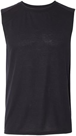 Echona Apparel Mens Sleeveless Workout Shirts (M, 2XL, Black) - Plain - Performance Tees