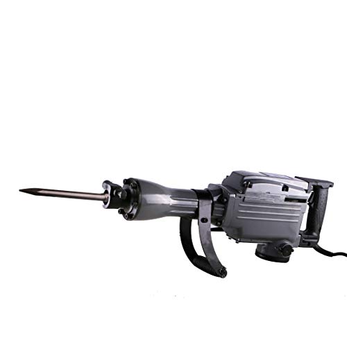 Lotsaveoutlet Industrial 2200 Watt Electric Demolition Jack Hammer Chisel Bit Concrete Breaker,2x Chise Bit 2x Carbon Brushes, Wrenches, Gloves Bottle