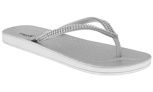 capelli rhinestone flip flops