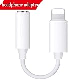 Headphone Adaptor for iPhone Adapter 3.5mm Jack Dongle Earphone Connector Convertor AUX Audio Headset Accessories Cable Audio Splitter Compatible for iPhone X XS XS Max 8/8Plus Support iOS 11 or Later