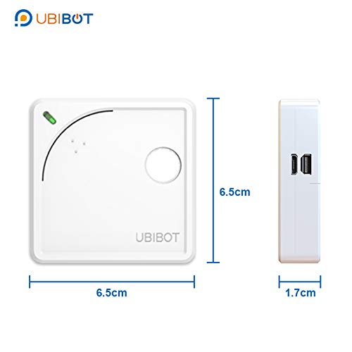 UbiBot WS1 WiFi Temperature Humidity Sensor,Warehouse Temperature Monitor,Wireless Freezer Thermometer,Remote Greenhouse Data Logger,Free App alerts for Android and iOS (2.4GHz only, no hub Required)