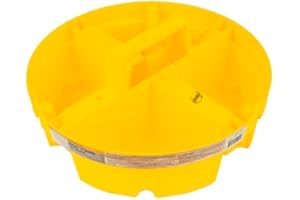 MOLLIFII Bucket Stacker Small Parts Organizer, Fits 5 Gal Buckets, 4 Compartments, Yellow