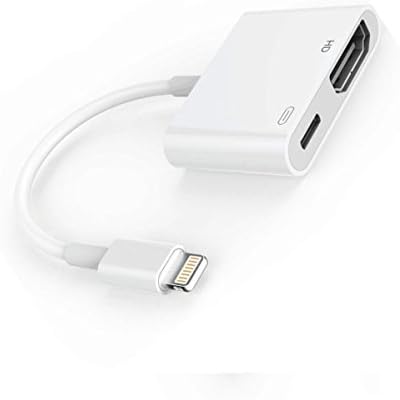 Lightning to HDMI Adapter Cable, Lighting Digital AV to HDMI 1080P Converter Adaptor for iPhone X/8/7/6/5 Series,iPad Air/Mini/Pro(Support IOS 10.3 up to IOS 11x