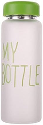 ADGWRA 500Ml Frosted Portable Seal Bottles Plastic Sports Water Bottle Leak-Proof Bike Outdoor Climbing Canteen Green matte 500ml
