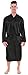EPYA Luxury Men's Women's Long Kimono Robe Bridal Satin Robe Sleepwear, Black