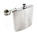 SE Stainless Steel Drinking Hip Flask with Attached Screw Cap for Liquor Pocket Size for Camping, Hiking, and Events (Gray, 6 oz)