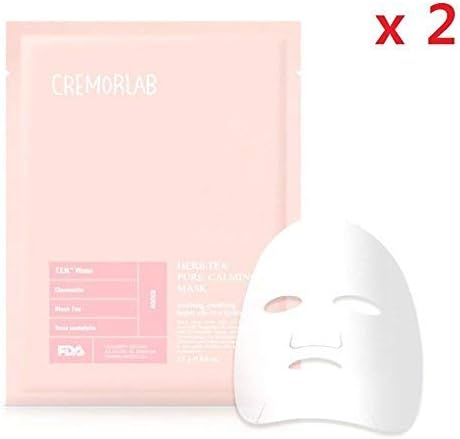 Calming Mask : 2pcs CREMORLAB Sheet Mask Organic Cotton Revital Pore Bright Calming K-beauty