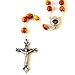 Olive Wood Rosary with Holy Land Earth - Soil - with Certificate of Authenticity
