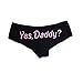 Multitrust Sexy Women Yes Daddy Prints Naughty Briefs Panties Underwear (M, Black/Pink)