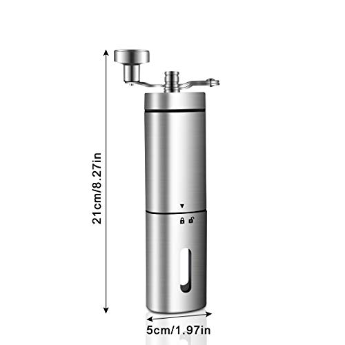 Allen Neue manuelle Kaffeemühle mit Upgrade - Handkaffeemühlen aus Edelstahl mit verstellbarem Keramikgrat… – Bild 8
