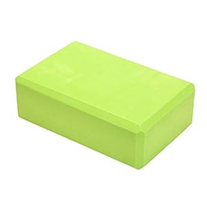 LQKYWNA Yoga Block, Exercise Fitness Sport Pilates Props EVA Foam Lightweight Brick Stretching Beginner Aid Tool (Green)