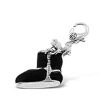 Addicting Charms Snow Boot with Enamel and Snow Flake Accent for Bracelet or Pendant Necklace with Lobster Clasp