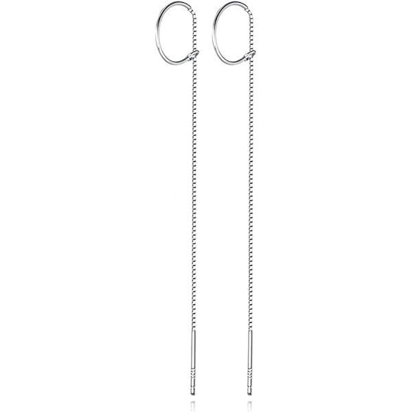 CHENGMEN Orecchini A Catena In Argento 925 Con Nappa, Infila-Infila, Lunghezze Multiple, Regalo Per Donna