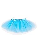 MdnMd Tutu Skirt For For Toddler With 5-Layer (Blue, One Size Fit All)