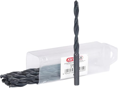 KS Tools 330.1060 HSS-R twist drill, pack of 10, 6,0mm