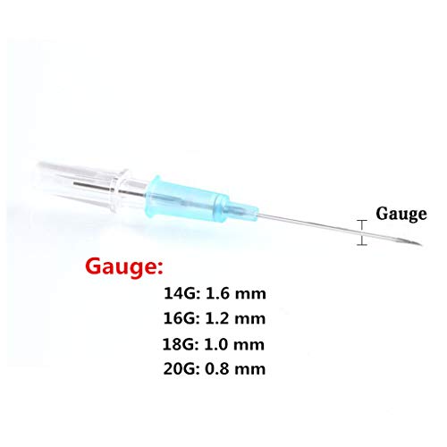 Tattoo Needles Tattoo Kit,Pack of 4 Catheter Piercing Needles Tattoo Piercings Tool Including Sizes 14g 16g 18g 20g for Piercing Supplies Piercing Kit Body Piercing Tool - Thumbnail 2