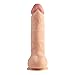 9.4 Inch Lifelike Dildo Silicone Big Cock Men's Penis with Hands-Free Suction Cup and Real Skin Glans Stimulate G-spot Sex Toy for Women (Natural Flesh)
