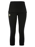Zaggora Hot Pants Foldover Capri-Black-Weight Loss Capris, Black, X-Large