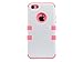 iPhone 5C Case, iPhone5C Case, ULAK Shockproof Hybrid Heavy Duty Dual Layer High Impact Protection Case Cover for Apple iPhone Apple iPhone 5C-White + Coral Pink