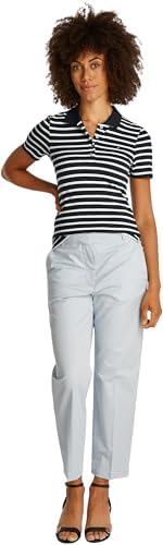 Polo Manches Courtes Femme 1985 Slim Pique Slim Fit, Multicolore (Dark Night Navy/Ecru STP), S