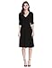 Sue&Joe Women's 3/4 Sleeve Dress Ruched Waist Classy V-Neck Casual Cocktail Dress