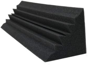 (4 PACK) 5 x 5 x 24 Inches Acoustic Wedge Studio Soundproofing Foam Bass Trap Corner Block Finish Corner Wall in Studios or Home Theater