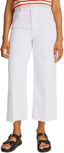 Tommy Hilfiger Vaqueros Mujer Wide Leg Cintura Alta, Blanco (TH Optic White), 34W/33L