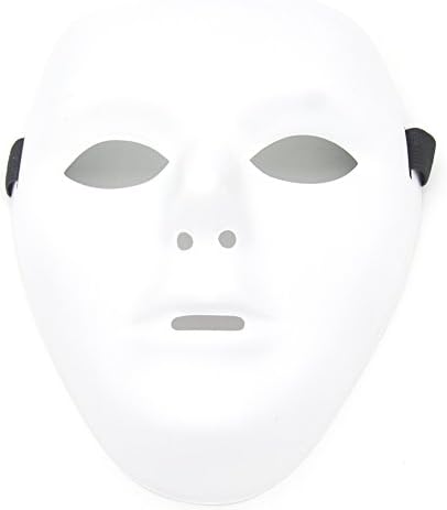 Thilo Scary White Blank Face Masks for Halloween DIY (Male, White)