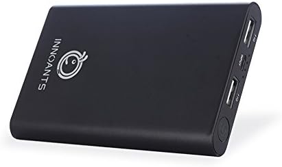 INNOANTS 10000mah Portable Charger,IQ Fast Charger,Dual USB Ports,One of the Smallest 10000mAh External Battery,10000mAh Ultra-Compact Power Bank for iPhone,Samsung Galaxy and More-Black